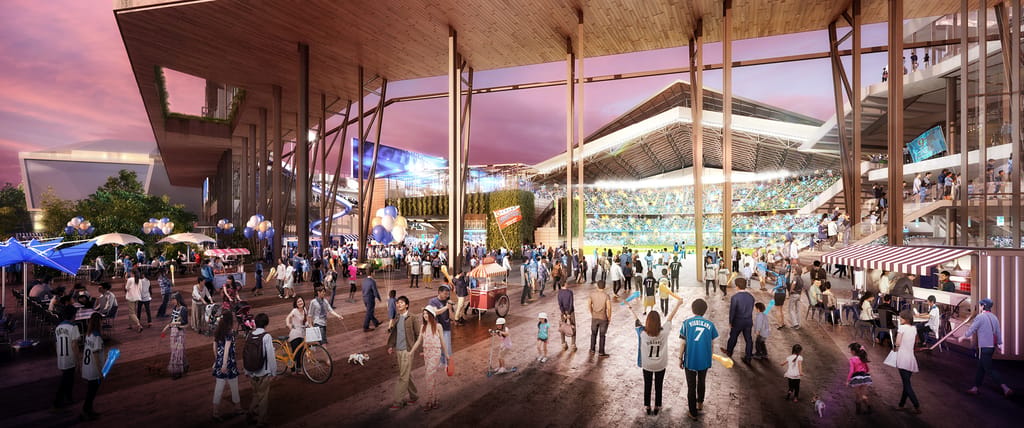 HKS Unveils Retractable-Roof Ballpark for Japan’s Hokkaido Nippon-Ham Fighters